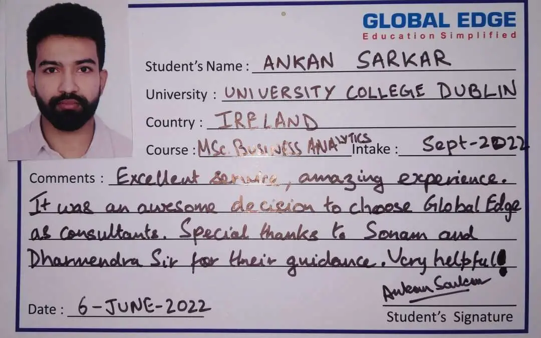 Testimonial- Ankan Sarkar, Sep’ 2022