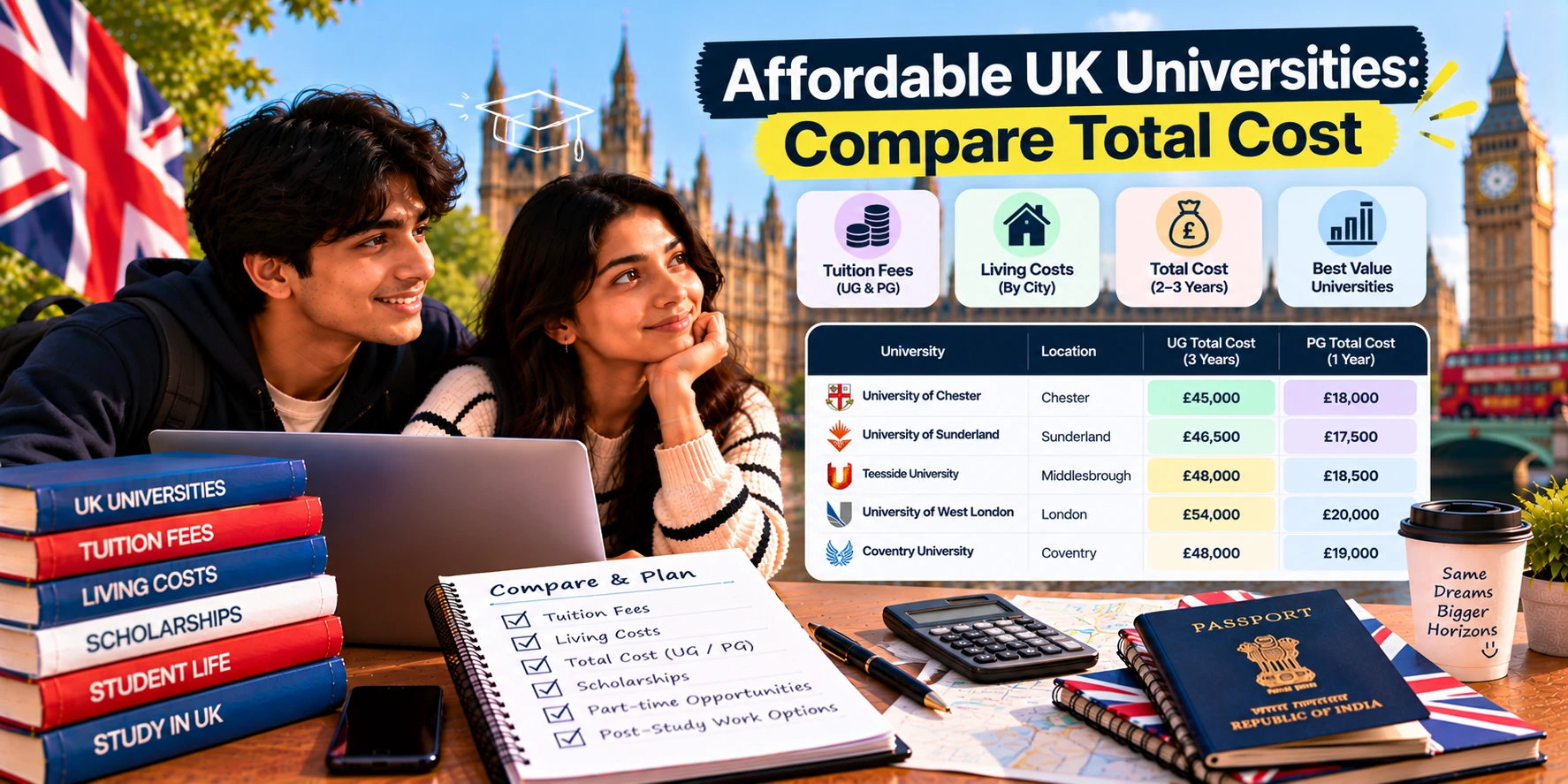 Affordable UK Universities: Compare Total Cost