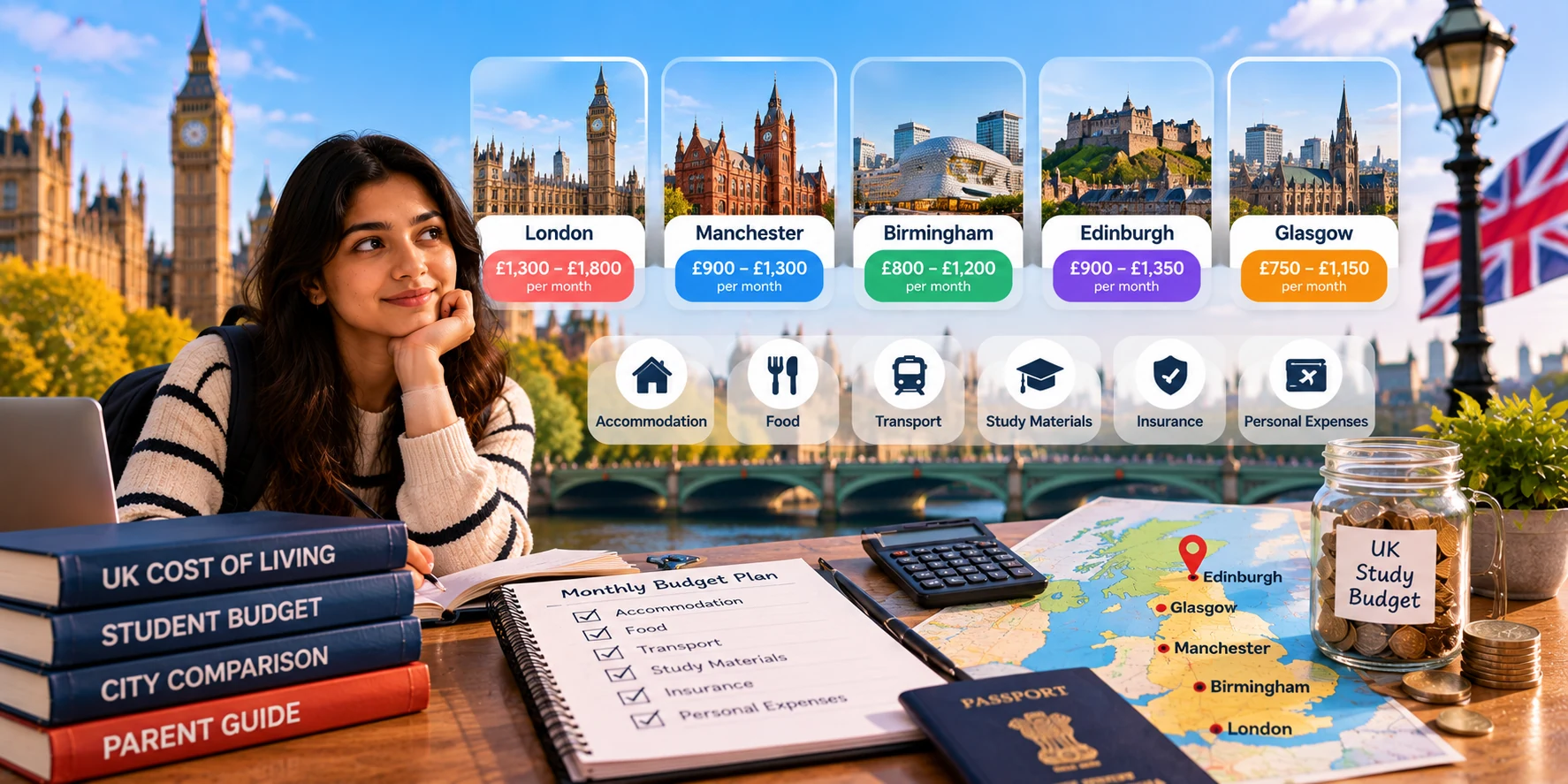 Cost of Living UK Students: Budget by City