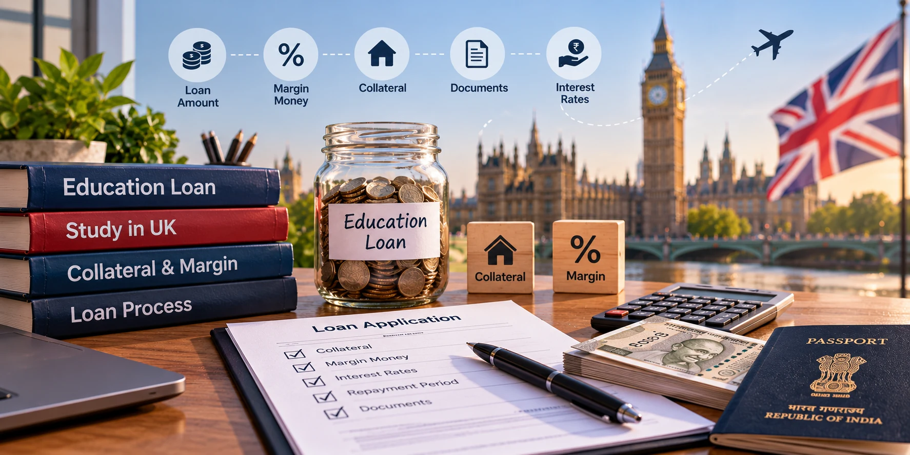 Education Loan for UK: Collateral & Margin