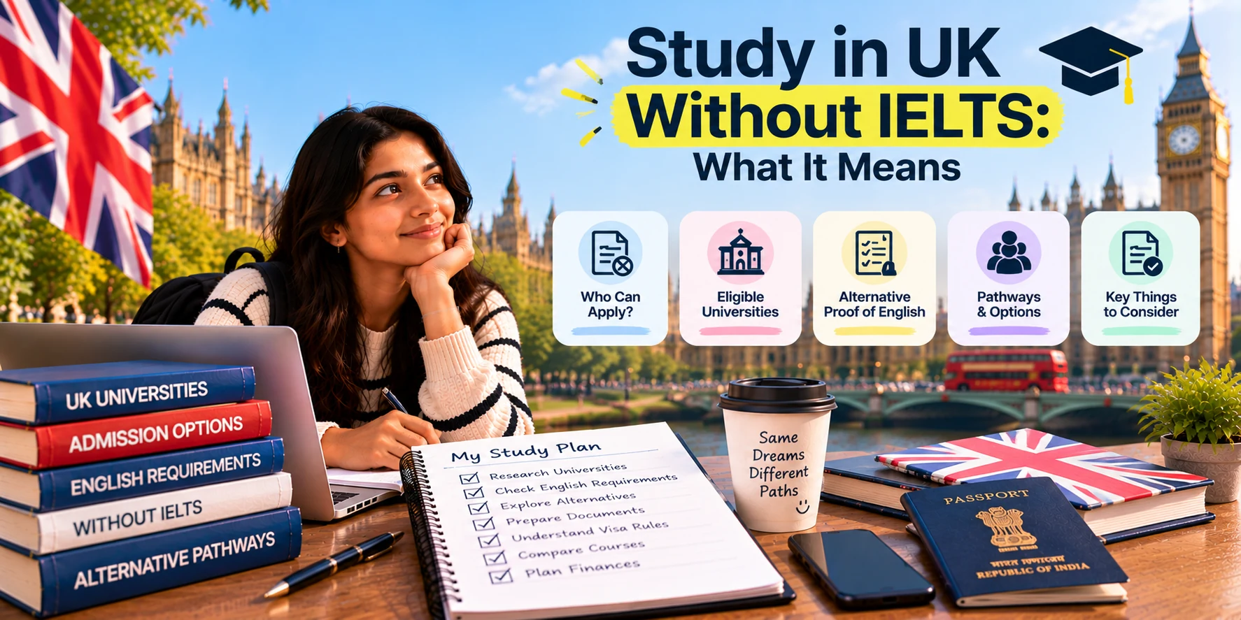 Study in UK Without IELTS: What It Means