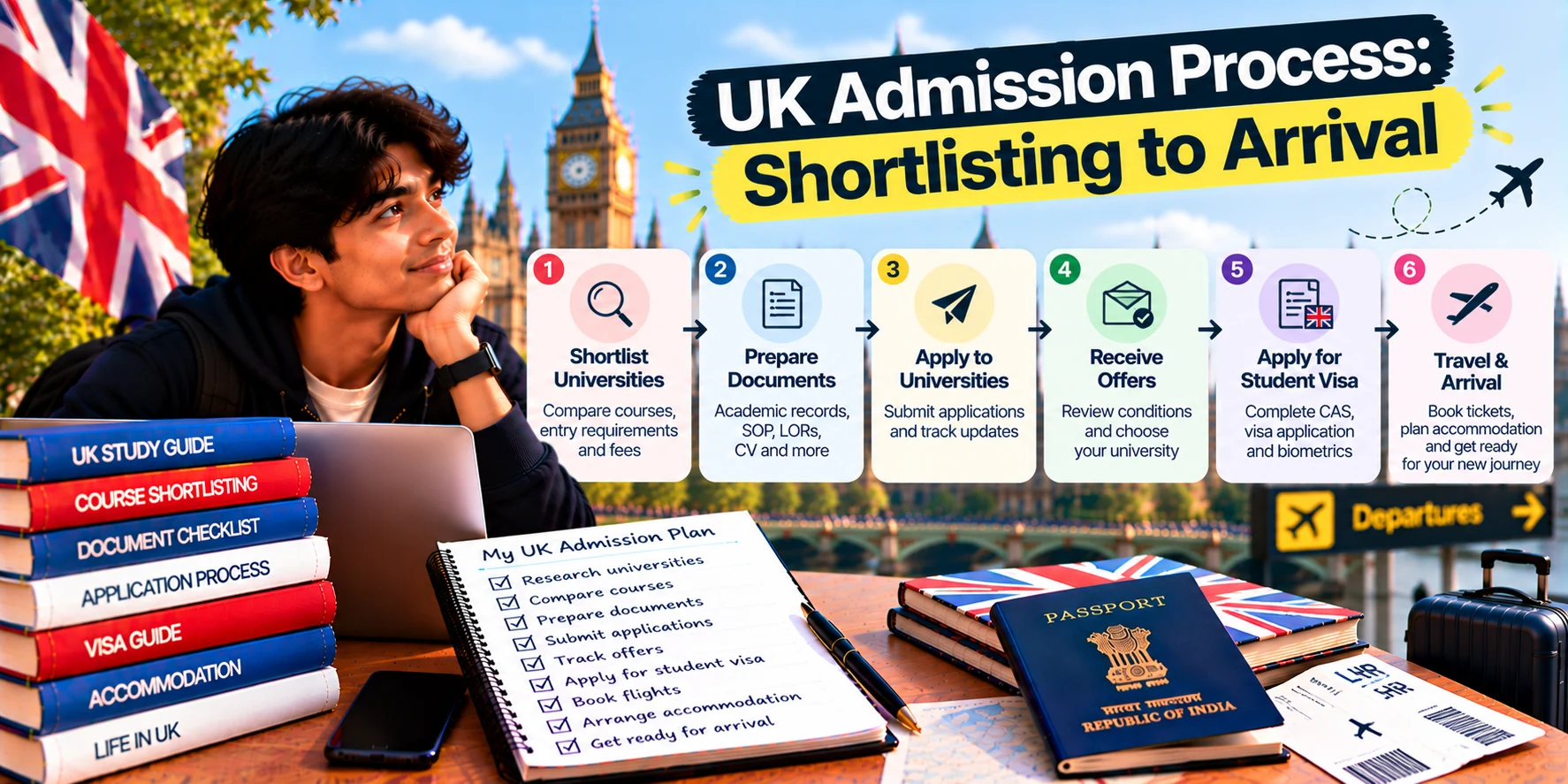 UK Admission Process: Shortlisting to Arrival